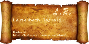 Lautenbach Rajnald névjegykártya